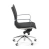 sillon de oficina negro croma estructura cromada ecopiel piel sintetica 5