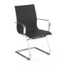 Sillón confidente de oficina Croma, estructura patín - NEGRO
