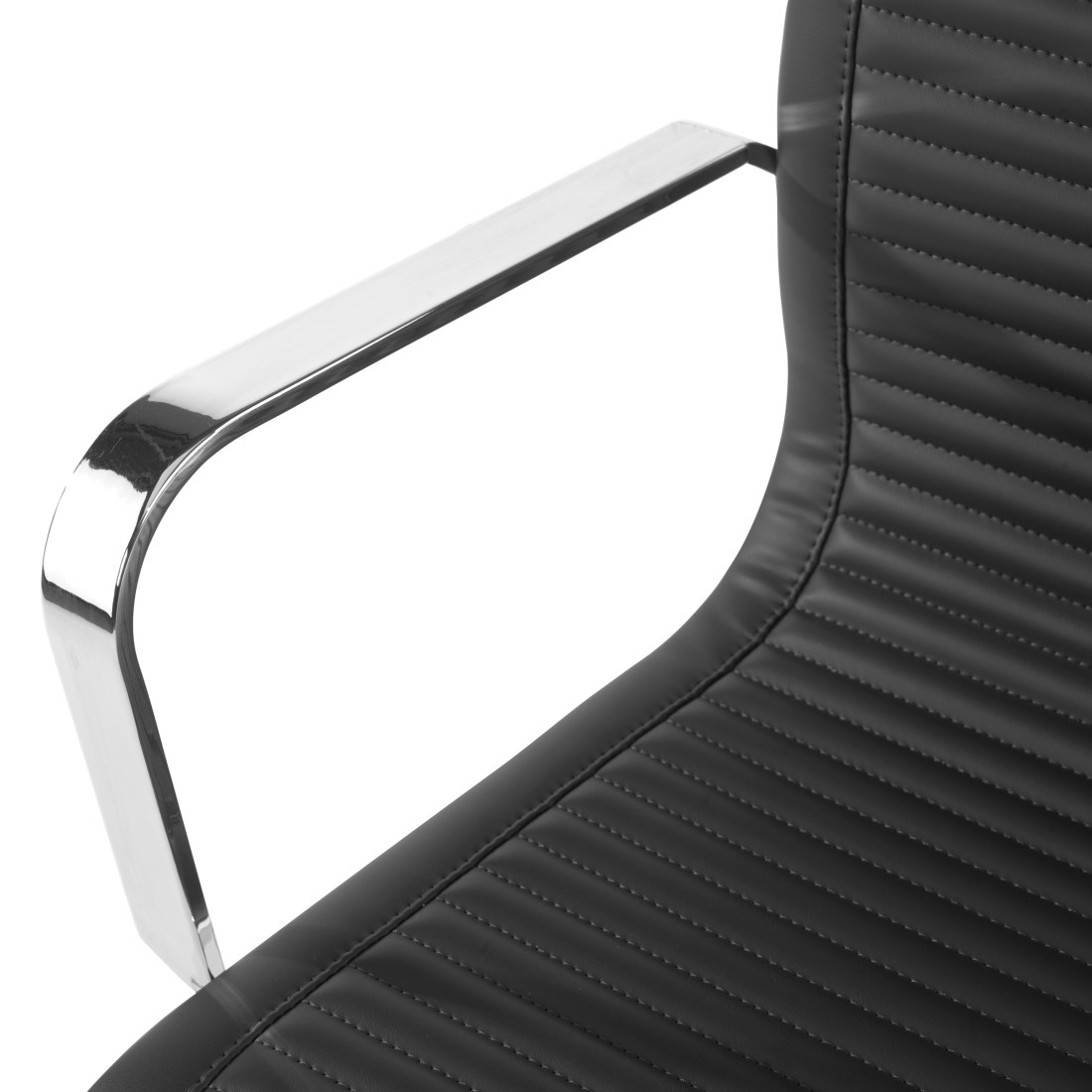 silla confidente negro croma estructura cromada ecopiel piel sintetica 4