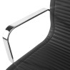 silla confidente negro croma estructura cromada ecopiel piel sintetica 4