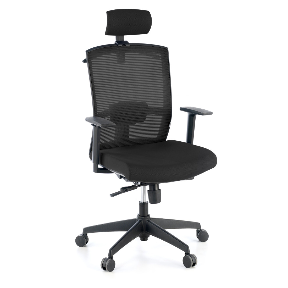 silla ergonomica negro kendo estructura negra reposacabezas malla 1