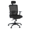 Silla de oficina Kendo white, brazos ajustables, reposacabezas, red