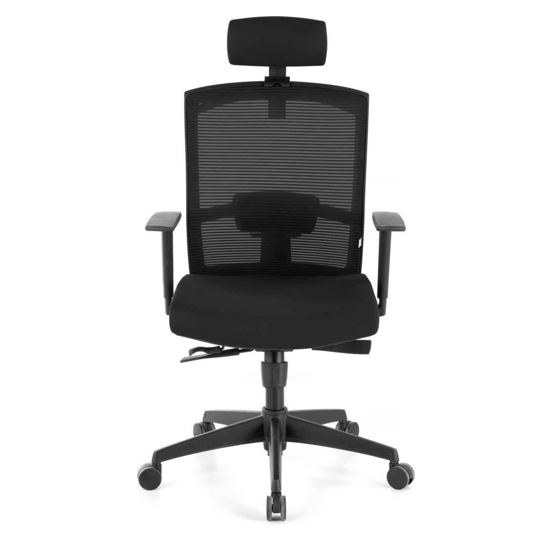 silla ergonomica negro kendo estructura negra reposacabezas malla 4