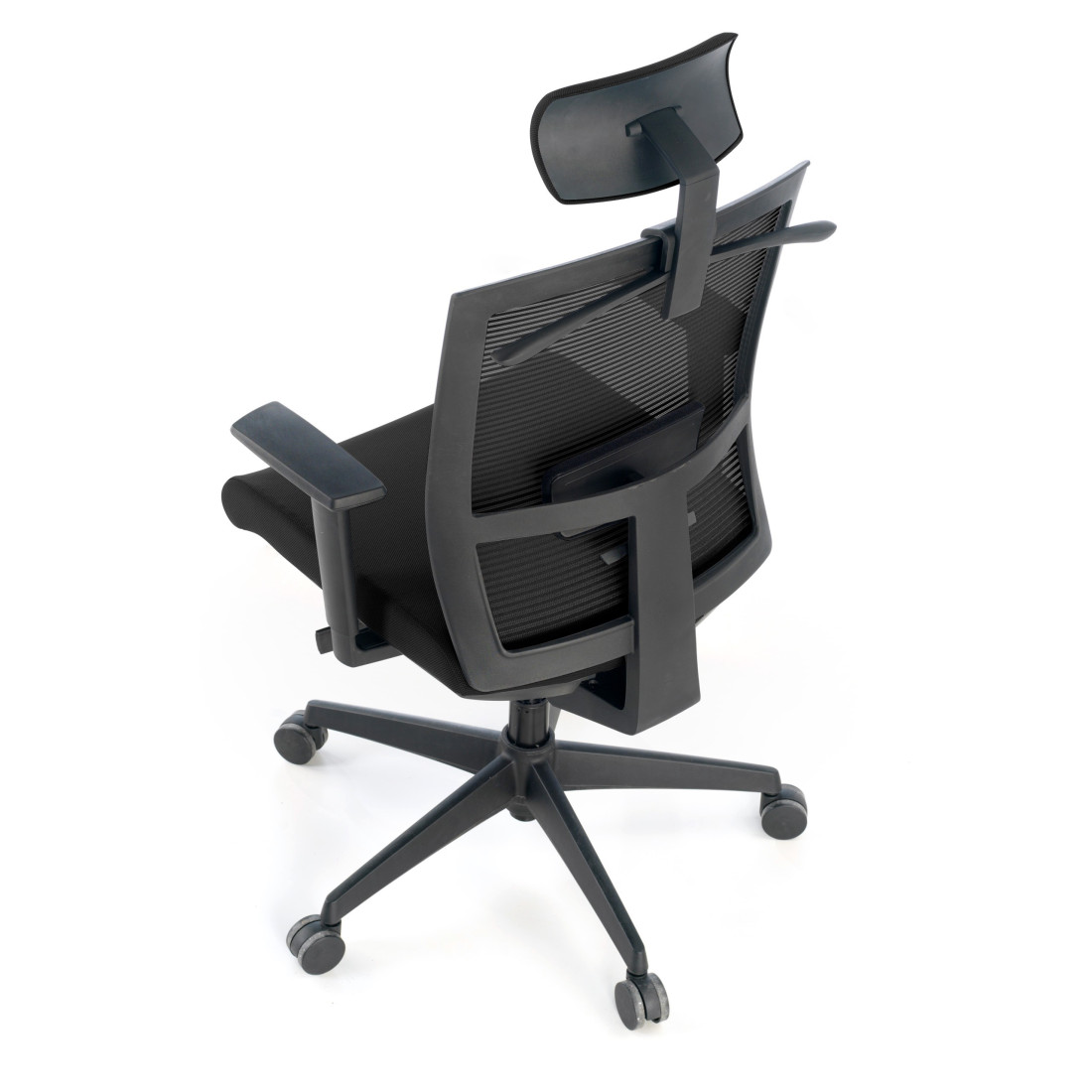 silla ergonomica negro kendo estructura negra reposacabezas malla 7