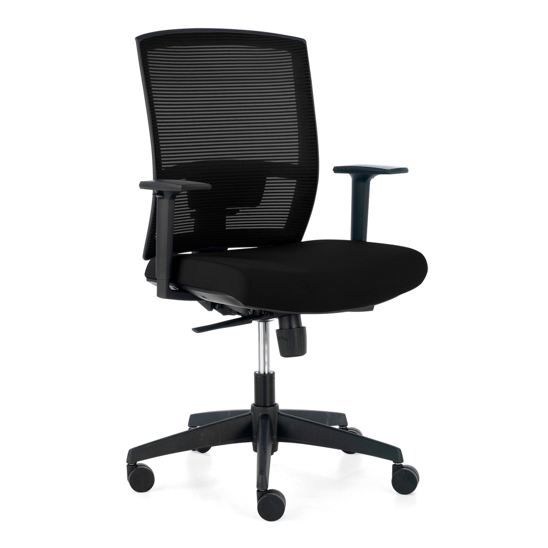 silla giratoria negro kendo estructura negra malla 1
