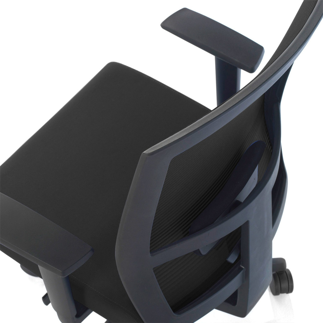 silla giratoria negro kendo estructura negra malla 8