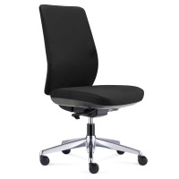 Silla de oficina Wind, respaldo regulable, estructura cromo - negro