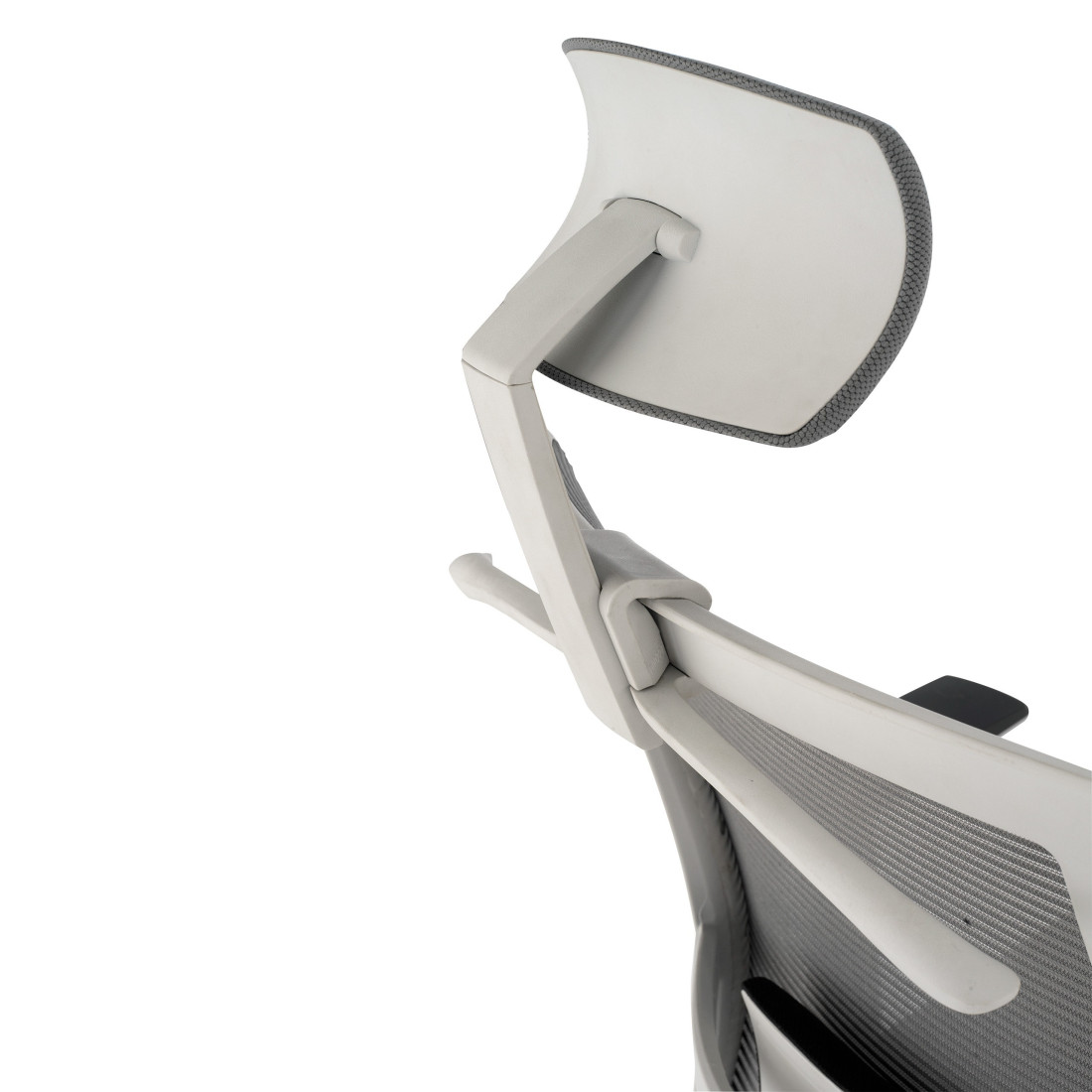 silla ergonomica gris kendo estructura blanca reposacabezas malla 7