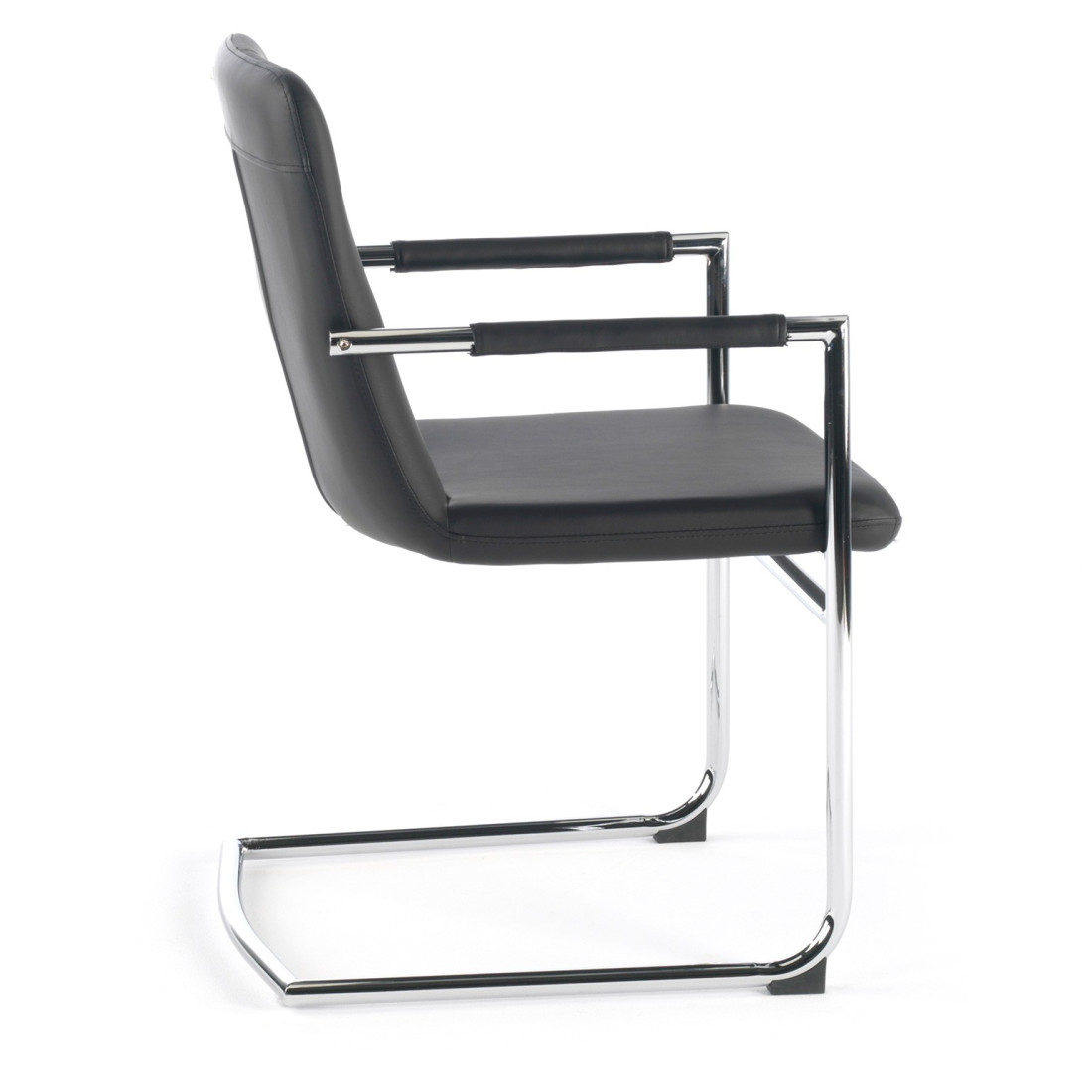 silla confidente negro oslo piel sintetica 7