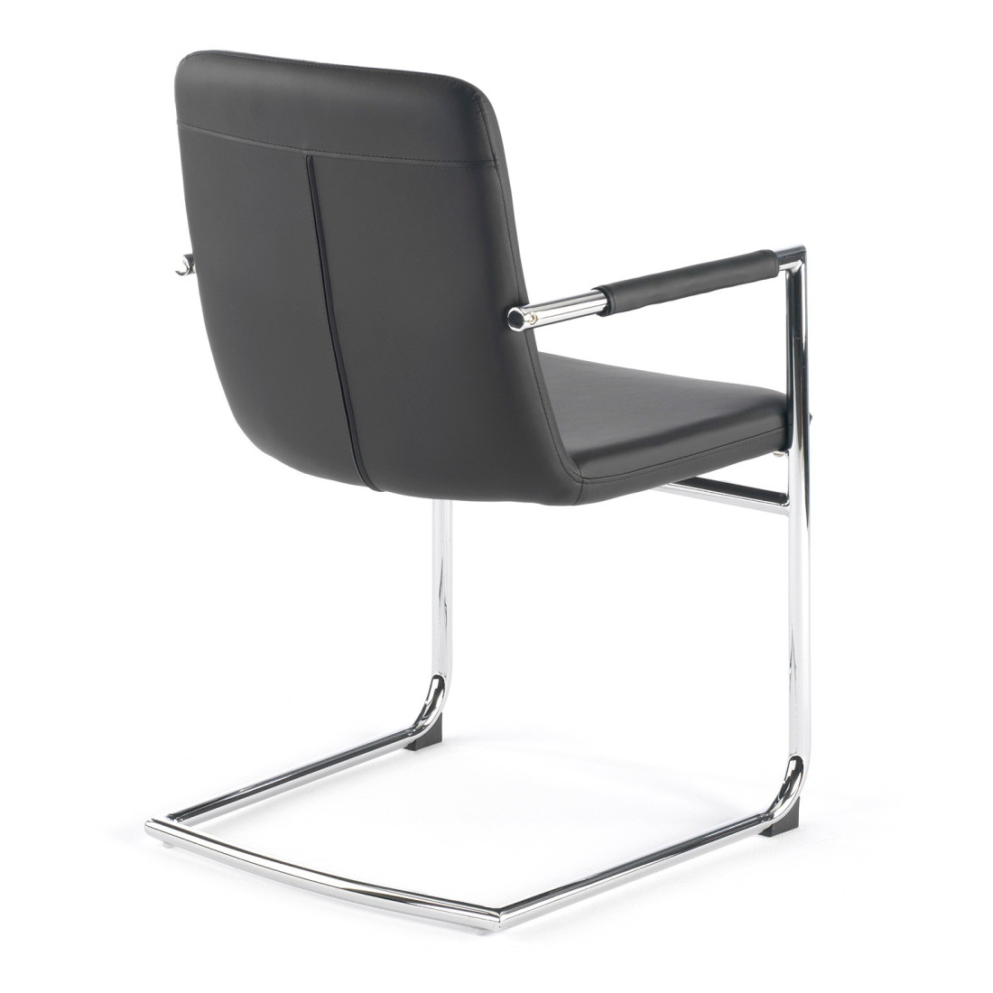silla confidente negro oslo piel sintetica 8