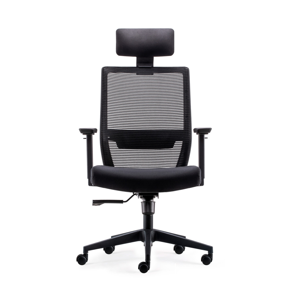 silla giratoria negro axel con reposacabezas malla 3