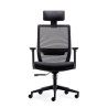 silla giratoria negro axel con reposacabezas malla 3