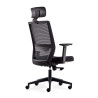 silla giratoria negro axel con reposacabezas malla 7