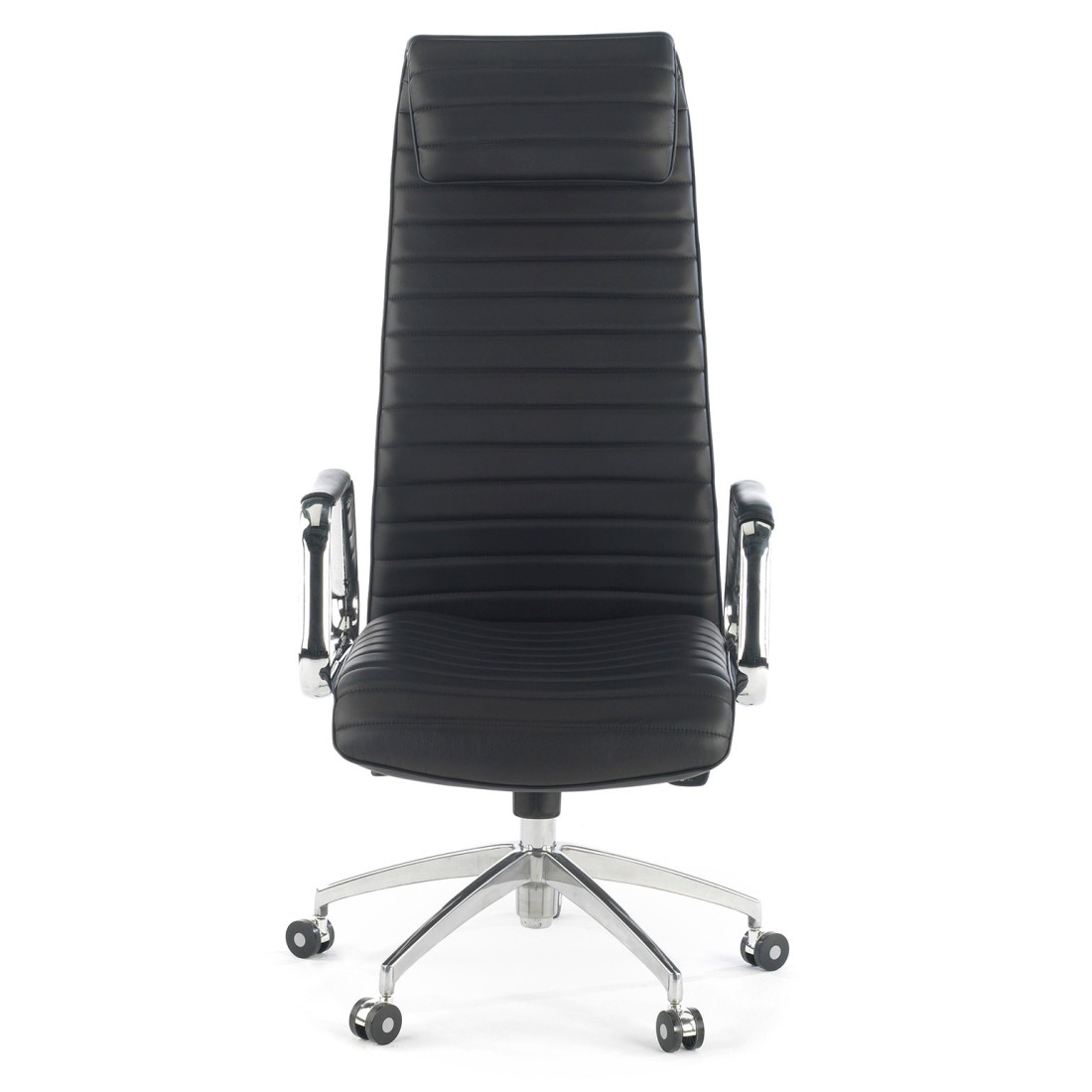 sillon de oficina negro jaguar ecopiel piel sintetica 3