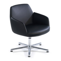 Sillón de oficina giratorio Bubble, asiento espuma inyectada, negro - negro