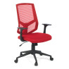 Silla de escritorio giratoria Air, con brazos, red - ROJO
