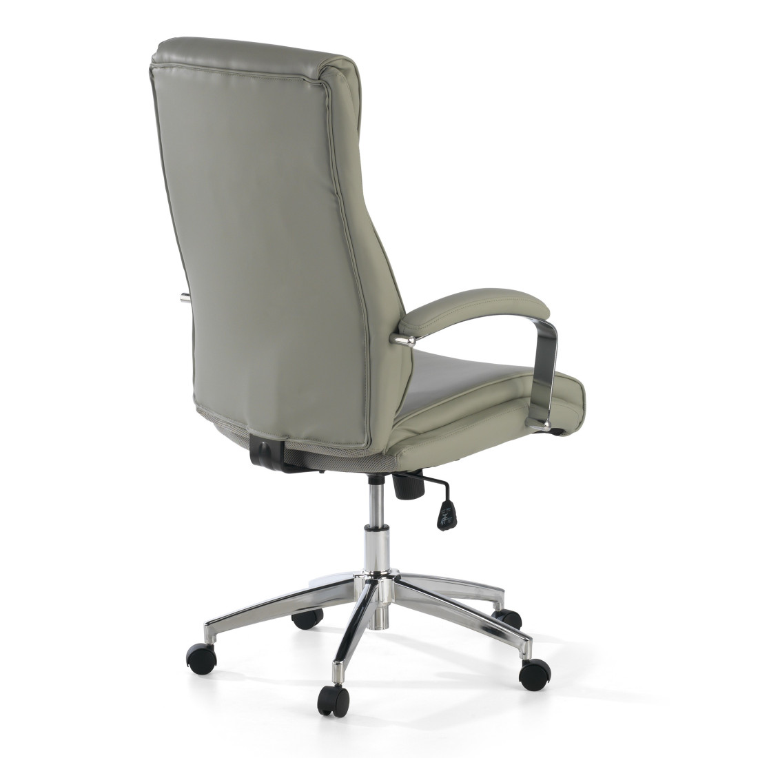 sillon de oficina gris tauro piel sintetica 3