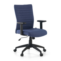 Silla de escritorio giratoria Parma, mecanismo basculante - azul