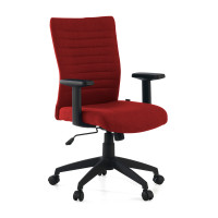 Silla de escritorio giratoria Parma, mecanismo basculante - rojo