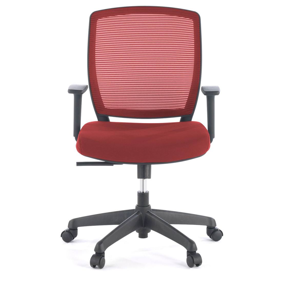 silla giratoria rojo nicole silla estructura negra malla 3