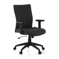 Silla de escritorio giratoria Parma, mecanismo basculante - negro