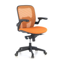 Silla ergonómica Gioconda, soporte lumbar, red - Naranja