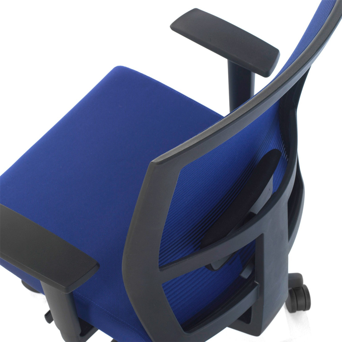 silla giratoria azul kendo estructura negra malla 9