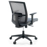 silla giratoria gris kendo estructura negra malla 7