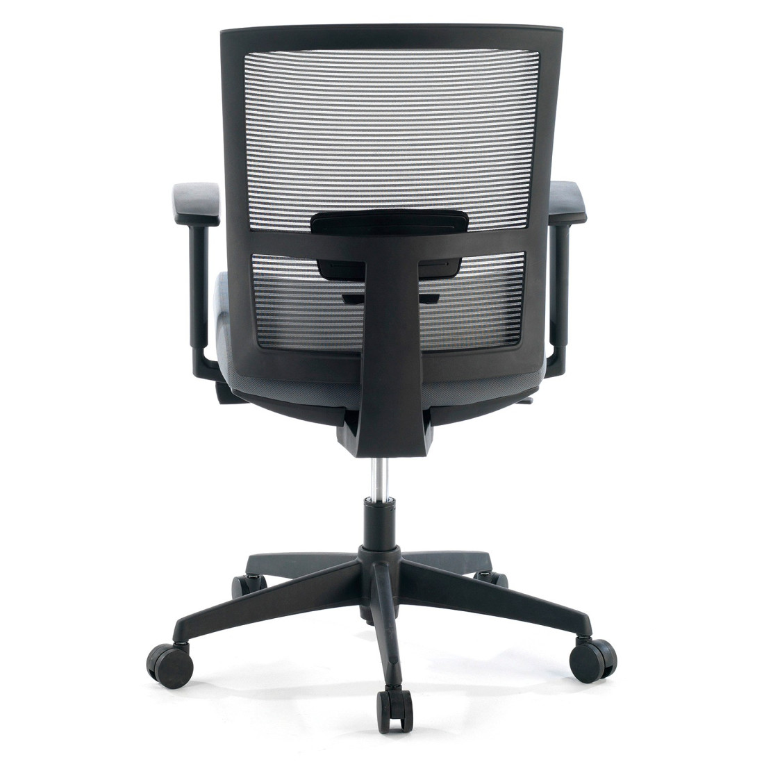 silla giratoria gris kendo estructura negra malla 6