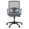 silla giratoria gris kendo estructura negra malla 4