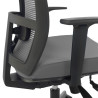 silla giratoria gris kendo estructura negra malla 8