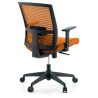 silla giratoria naranja kendo estructura negra malla 7