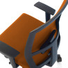 silla giratoria naranja kendo estructura negra malla 5