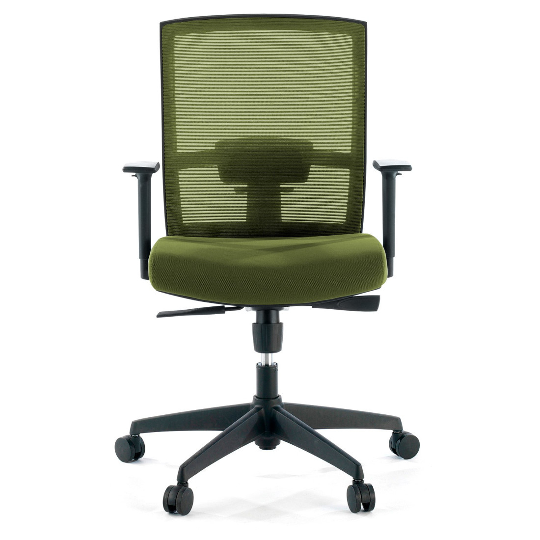 silla giratoria verde kendo estructura negra malla 4