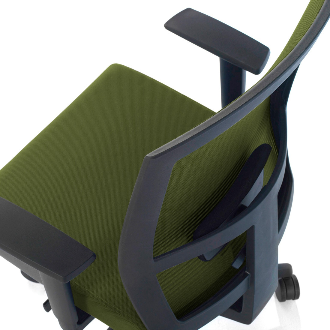 silla giratoria verde kendo estructura negra malla 8