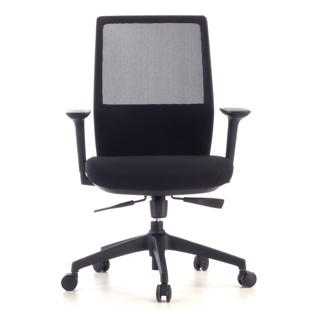 silla giratoria negro wind red estructura gris malla 4