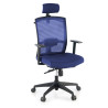 Silla de oficina Kendo white, brazos ajustables, reposacabezas, red