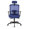 silla ergonomica azul kendo estructura negra reposacabezas malla 4