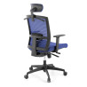 silla ergonomica azul kendo estructura negra reposacabezas malla 7