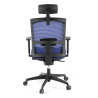 silla ergonomica azul kendo estructura negra reposacabezas malla 8