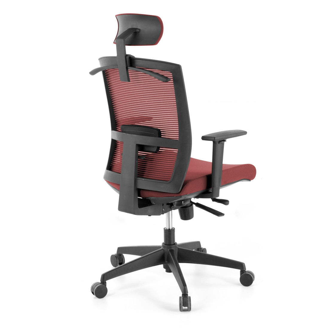 silla ergonomica rojo kendo estructura negra reposacabezas malla 8