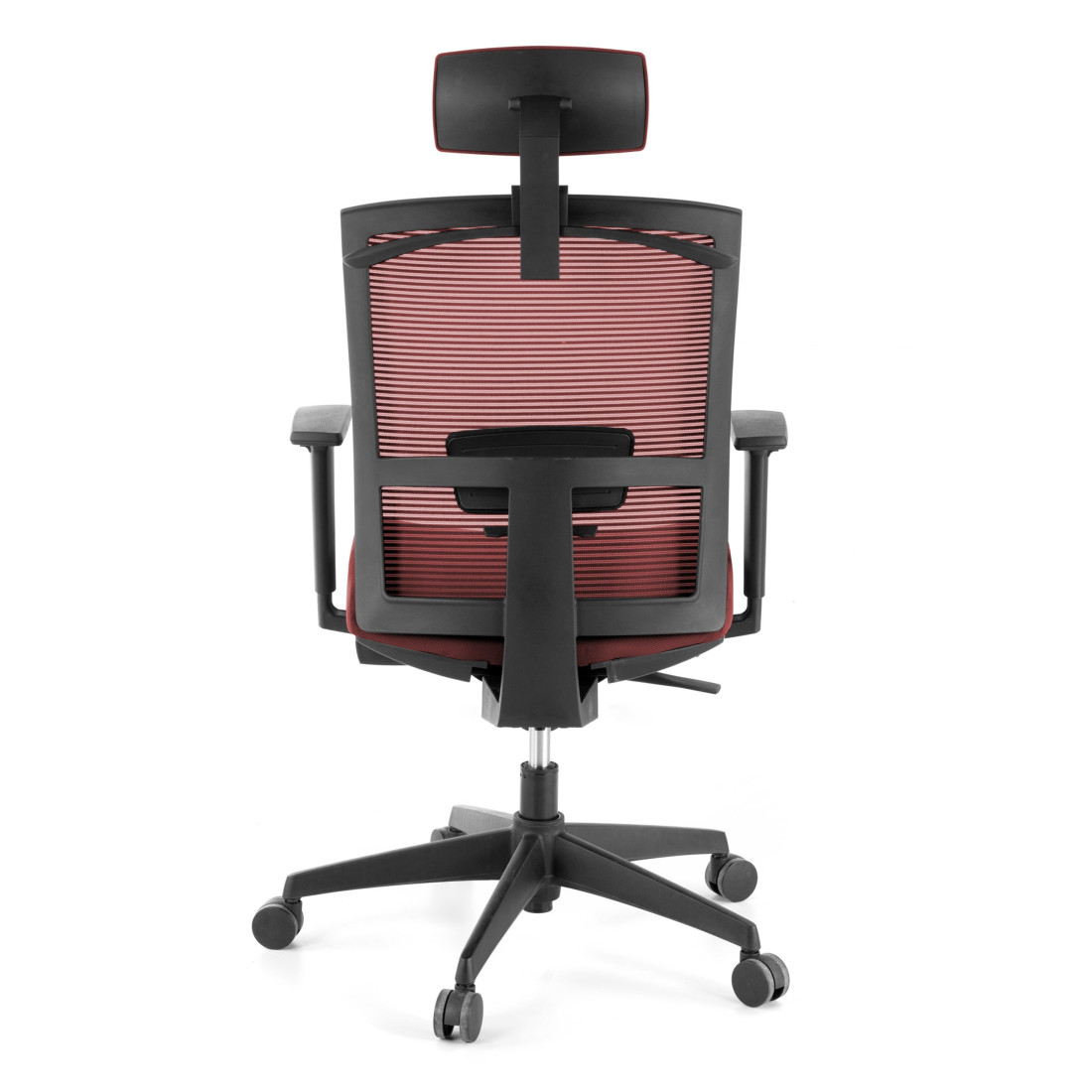 silla ergonomica rojo kendo estructura negra reposacabezas malla 9