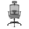 silla ergonomica gris kendo estructura negra reposacabezas malla 4