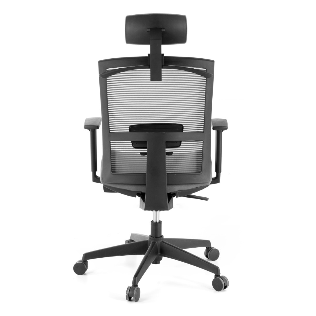 silla ergonomica gris kendo estructura negra reposacabezas malla 9