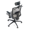 silla ergonomica gris kendo estructura negra reposacabezas malla 7