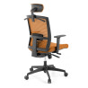 silla ergonomica naranja kendo estructura negra reposacabezas malla 8