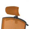silla ergonomica naranja kendo estructura negra reposacabezas malla 5