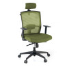 silla ergonomica verde kendo estructura negra reposacabezas malla 1