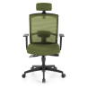 silla ergonomica verde kendo estructura negra reposacabezas malla 4