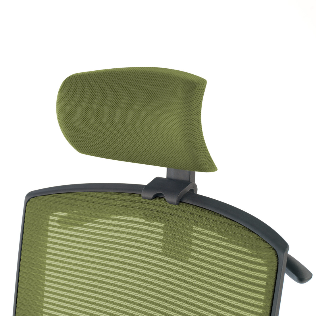 silla ergonomica verde kendo estructura negra reposacabezas malla 6